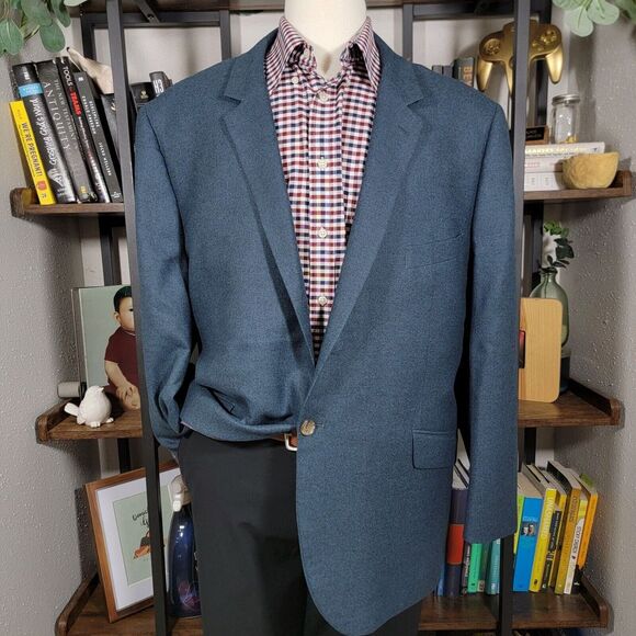 Indochino Mens Sport Coat Blazer Single Button Soft Wool Silk Cashmere Twill 58R - Picture 1 of 16